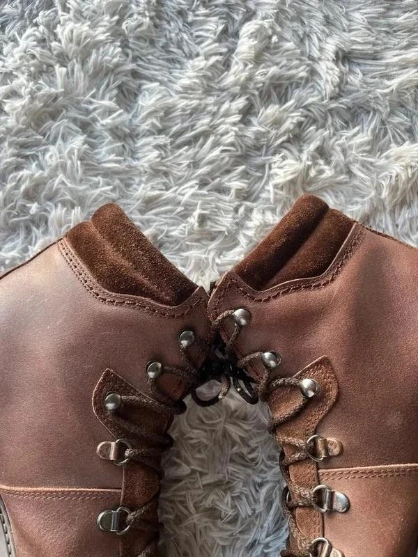 Botas Vintage de Senderismo de Cuero Marrón con Cordones Talla 41EU – photo 10
